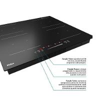 Cooktop De Indução Philco PCTQ1 4 Bocas Função Turbo Display Digital Painel Touch Preto 220V