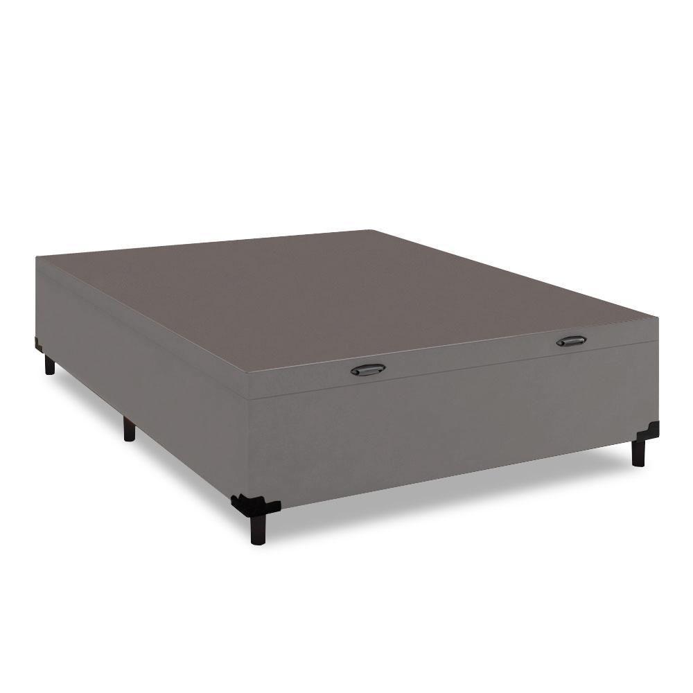 Cama Box Com Baú Casal Cinza - 3