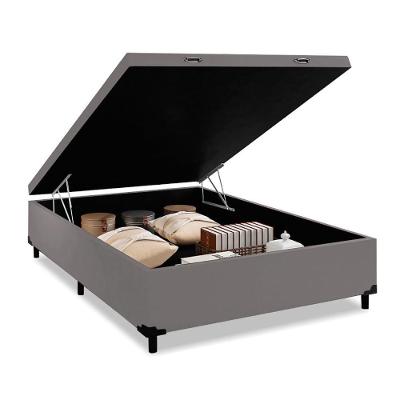 Cama Box Com Baú Casal Cinza