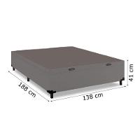 Cama Box Com Baú Casal Cinza - 5