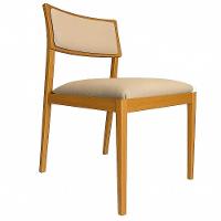 Cadeira Siena Madeira Maciça Com Estofado Em Tecido 2 Peças - Élpis Móveis Linho Papiro Nogueira - 1