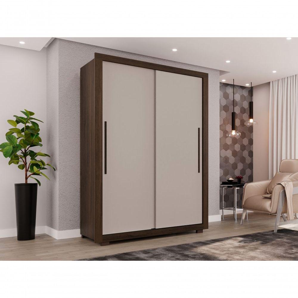 Guarda Roupa 2 Portas 2 Gavetas Panamá Salleto Savana/off White - 8