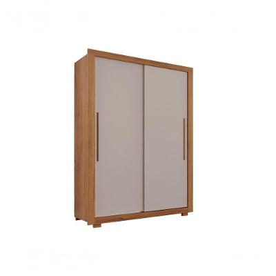 Guarda Roupa 2 Portas 2 Gavetas Panamá Salleto Cinamomo/off White