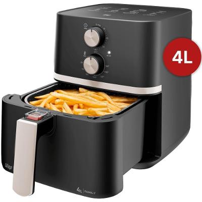 Fritadeira Elétrica Air Fryer WAP Family 4L 1500W Cesto Antiaderente Greystone Preto 110V