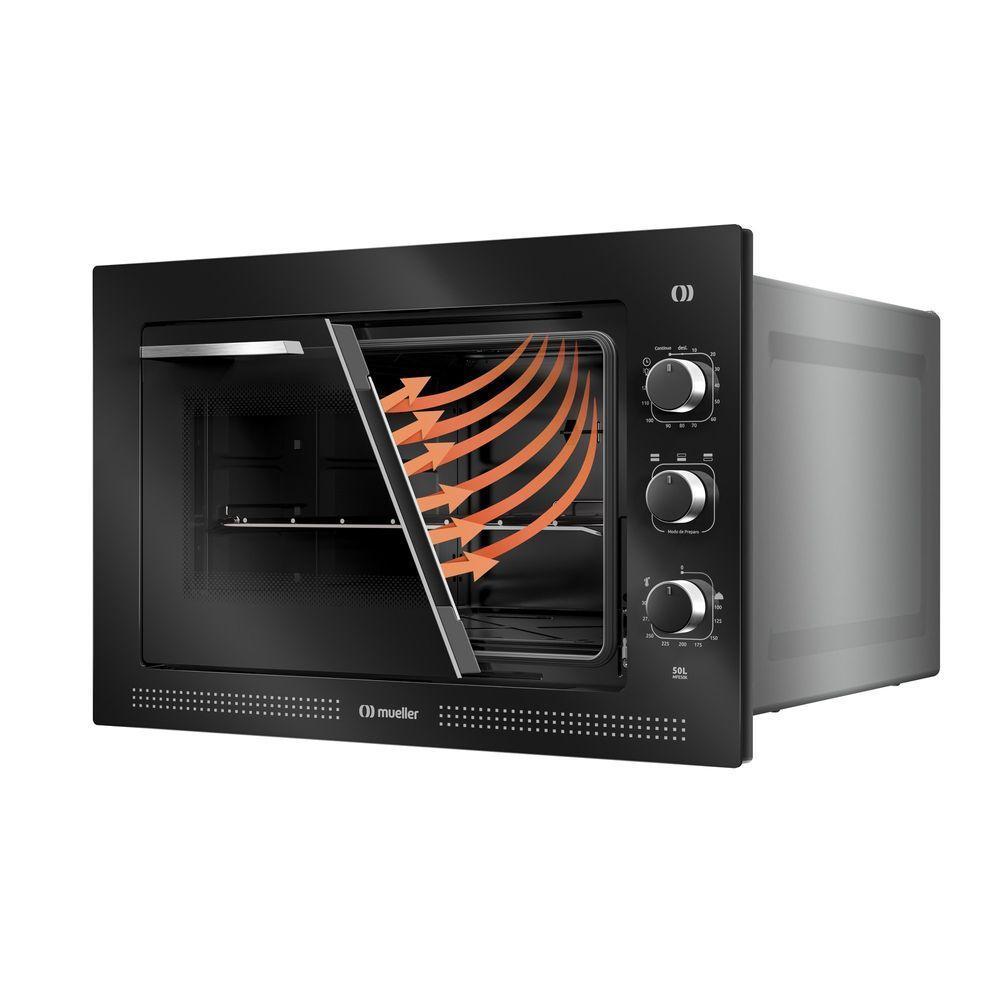 Forno Elétrico De Embutir Mueller Preto 50 Litros MFE50K 220V - 7