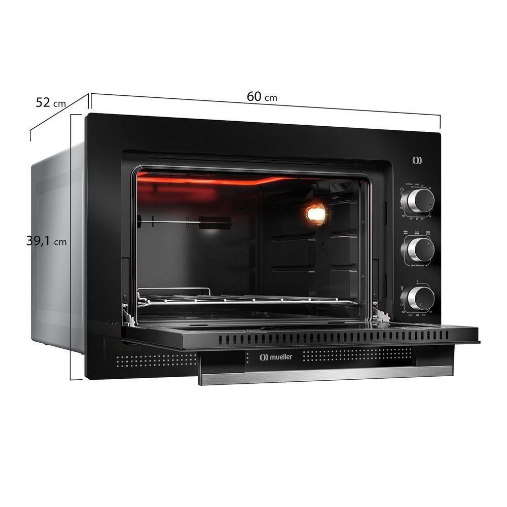 Forno Elétrico De Embutir Mueller Espelhado 50 Litros MFE50K 220V - 7
