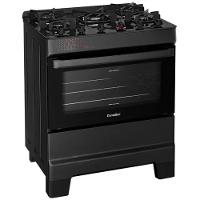 Fogão Esmaltec Ideal Top Glass 5 Bocas T5VAP 5126 Acendimento Automático Preto Bivolt - 1