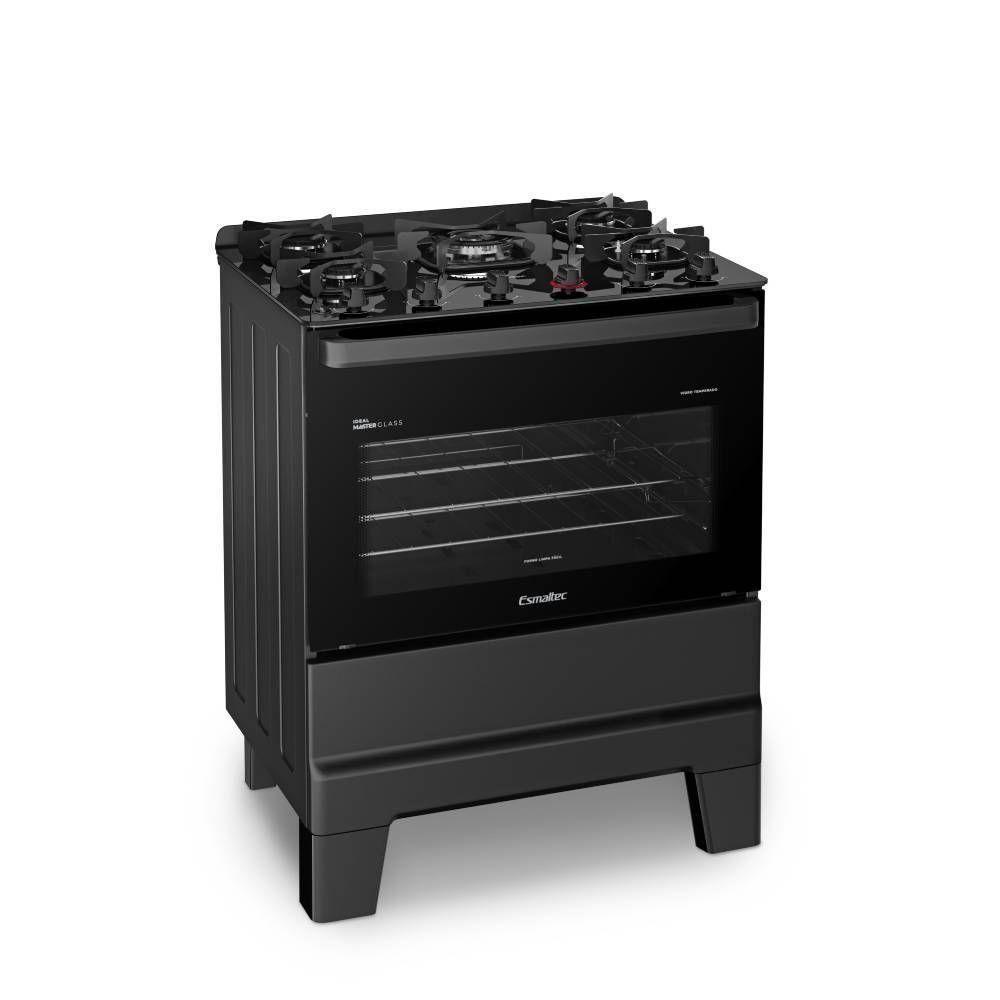 Fogão Esmaltec Ideal Master Glass 5 Bocas T5VFP 5127 Acendimento Automático Preto Bivolt - 2