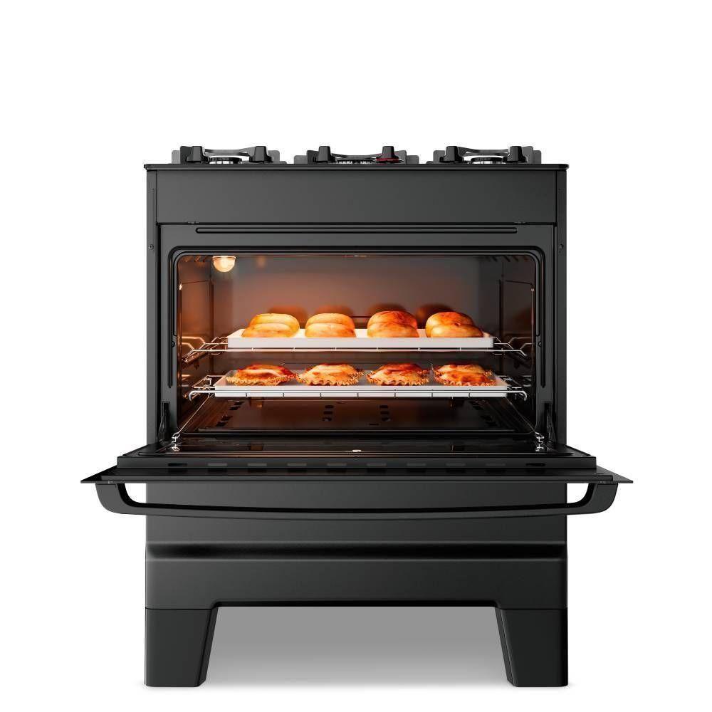 Fogão Esmaltec Ideal Master Glass 5 Bocas T5VFP 5127 Acendimento Automático Preto Bivolt - 6