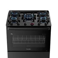 Fogão Esmaltec Ideal Master Glass 5 Bocas T5VFP 5127 Acendimento Automático Preto Bivolt