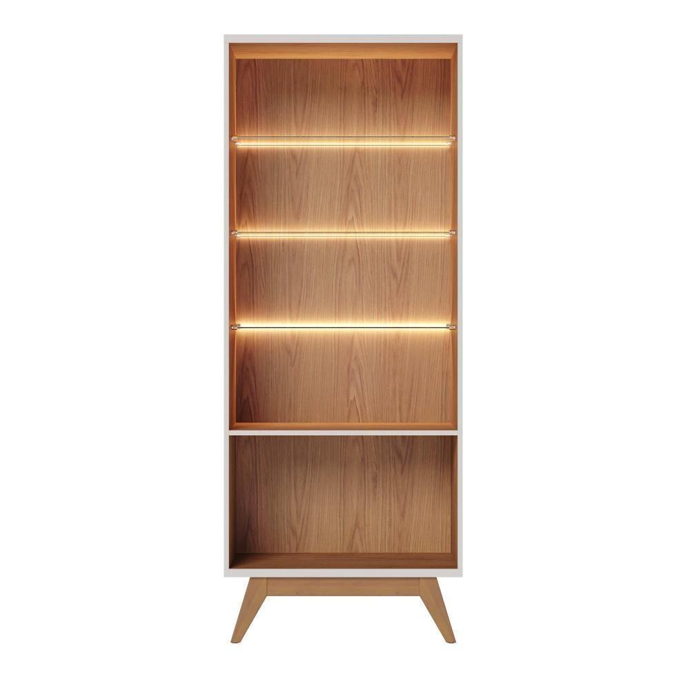 Cristaleira Noronha Off White Matte Freijó Com Aparador Buffet Jurerê Off White Matte Freijó - Colibri - 9