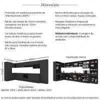 Cozinha Modulada Completa Canto 409cm Com Rodapé E Balcão Para Cooktop Veneza Multimóveis Mp2304 Preto - 3