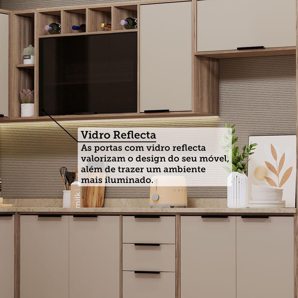 Cozinha Modulada Completa 8 Peças Com Espaço Para Forno E Mi Vanilla-beige - 7