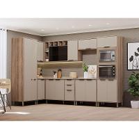 Cozinha Modulada Completa 8 Peças Com Espaço Para Forno E Mi Vanilla-beige - 1