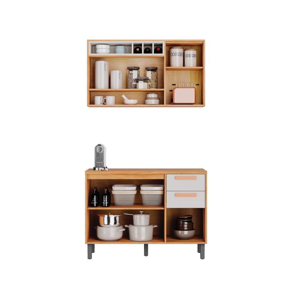 Cozinha Compacta 120cm Nápoles Off White Em Mdp Itatiaia - 2