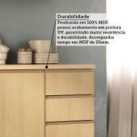 Cozinha Compacta 100% Mdf 5 Peças Tampo E Bancada 324cm Aura Carvalho Uv-cinza Cristal Pet - 5