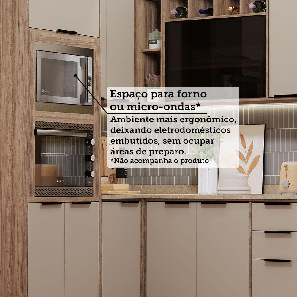 Cozinha Modulada Completa 7 Peças Com Espaço Para Forno E Mi Vanilla-beige - 4