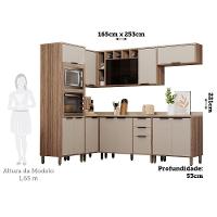 Cozinha Modulada Completa 7 Peças Com Espaço Para Forno E Mi Vanilla-beige - 2