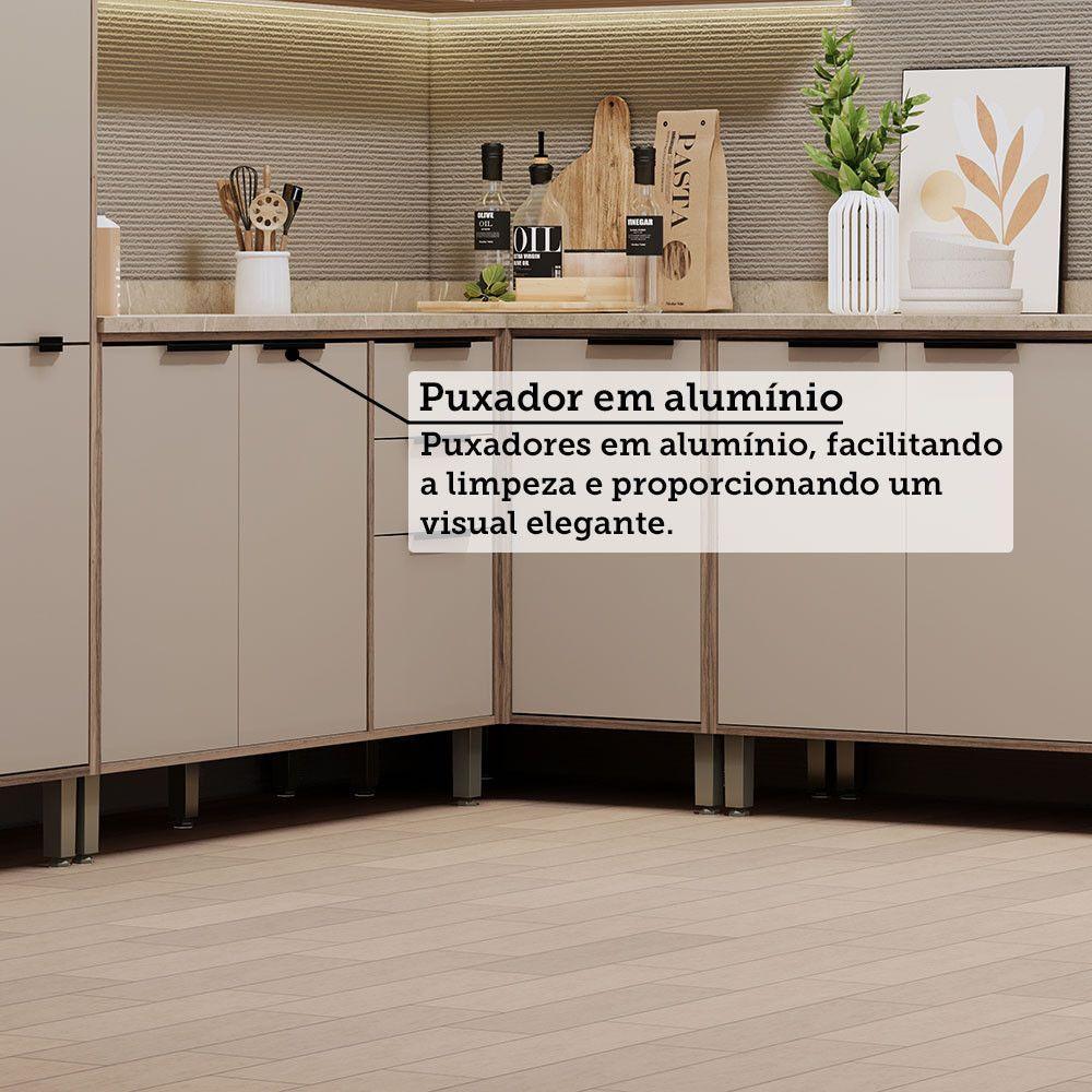 Cozinha Modulada Completa 8 Peças Com Espaço Para Forno E Mi Vanilla-beige - 5