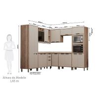 Cozinha Modulada Completa 8 Peças Com Espaço Para Forno E Mi Vanilla-beige - 2