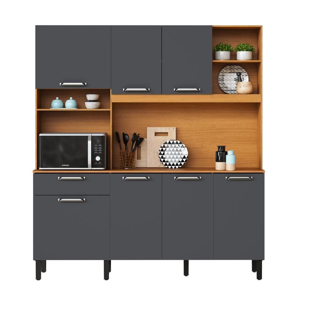 Cozinha Compacta Itatiaia Madri 180cm Em Madeira Cinamomo-grafite - 2