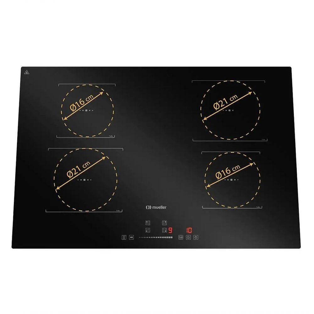 Cooktop Mueller 4 Bocas De Indução Com Superturbo MCN4BL 220V - 4