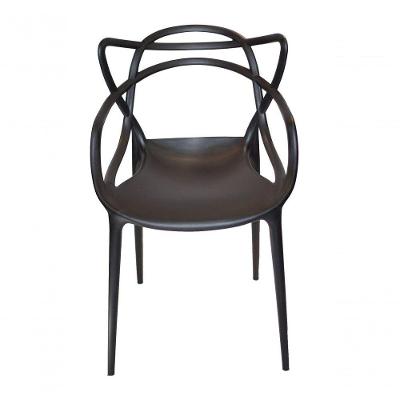 Conjunto Com 4 Cadeira Allegra Masters Polipropileno Sala,cozinha, Jantar, Empilhavel Preta