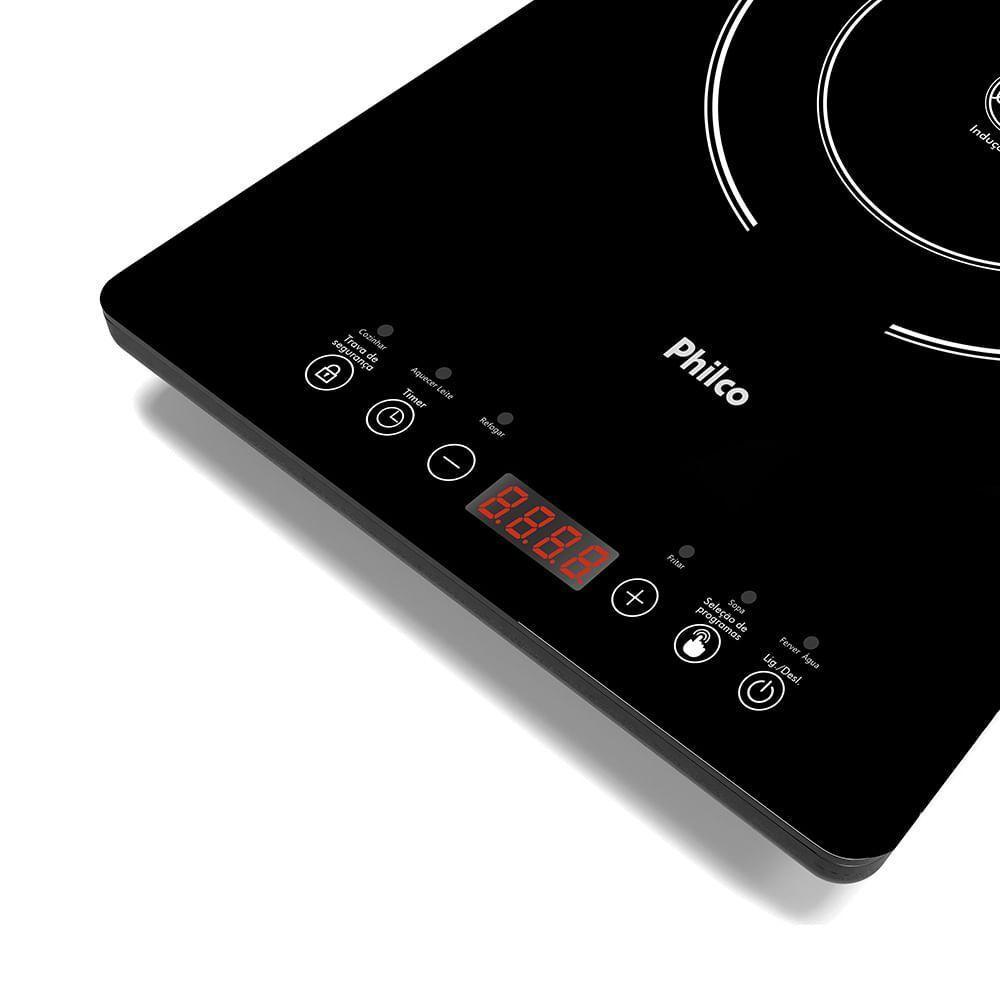 Cooktop De Indução Portátil 1 Boca Philco PCT10A Display Digital Painel Touch Preto 110V - 5