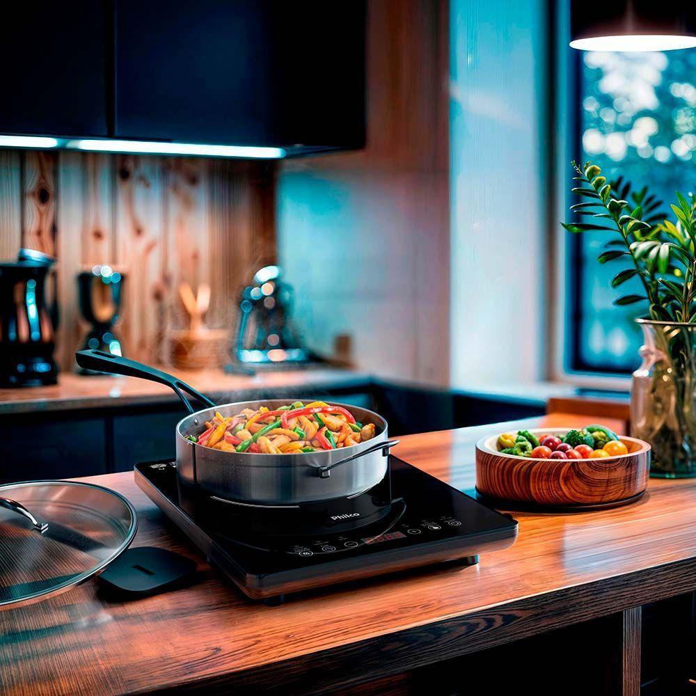 Cooktop De Indução Portátil 1 Boca Philco PCT10A Display Digital Painel Touch Preto 110V - 8