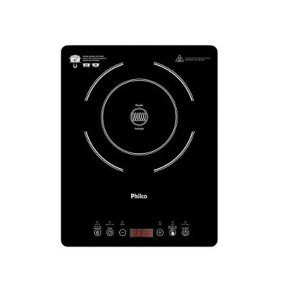 Cooktop de Indução Portátil Philco PCT10A 1 Boca Vitrocerâmico com Painel Touch Preto 110V