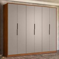 Guarda Roupa Casal 6 Portas E 6 Gavetas Atrice - Élpis Móveis Nogueira Touch-nude Prime Tx - 1