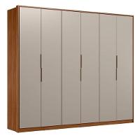 Guarda Roupa Casal 6 Portas E 6 Gavetas Atrice - Élpis Móveis Nogueira Touch-nude Prime Tx - 2