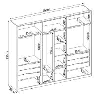 Guarda Roupa Casal 6 Portas E 6 Gavetas Atrice - Élpis Móveis Nogueira Touch-nude Prime Tx - 4