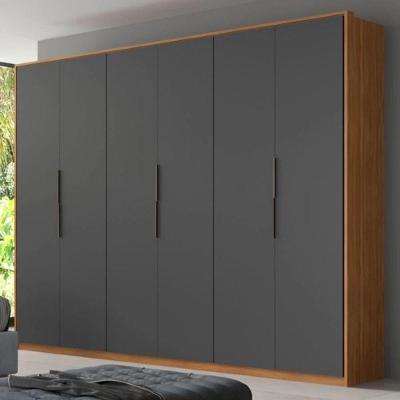 Guarda Roupa Casal 6 Portas E 6 Gavetas Atrice - Élpis Móveis Amêndola Touch-grafito