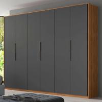 Guarda Roupa Casal 6 Portas E 6 Gavetas Atrice - Élpis Móveis Amêndola Touch-grafito - 1