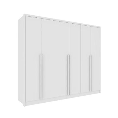 Guarda Roupa Casal 100% Mdf 6 Portas 6 Gavetas Realeza S/ Espelho S/ Pés - Tcil Neve