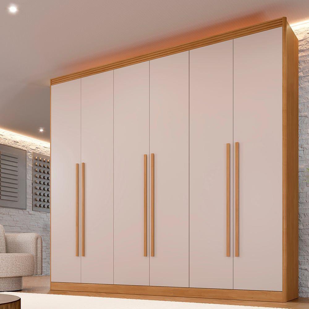 Guarda Roupa Cancun 6 Portas Benetil Cinamomo/off White - 4