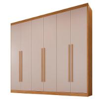 Guarda Roupa Cancun 6 Portas Benetil Cinamomo/off White - 1