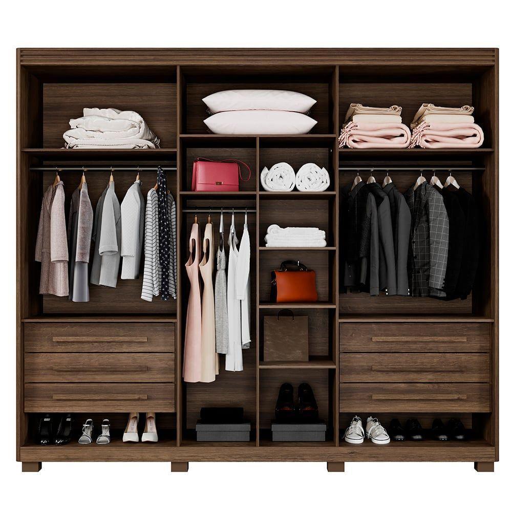 Guarda Roupa Cancun 6 Portas Benetil Imbuia - 3