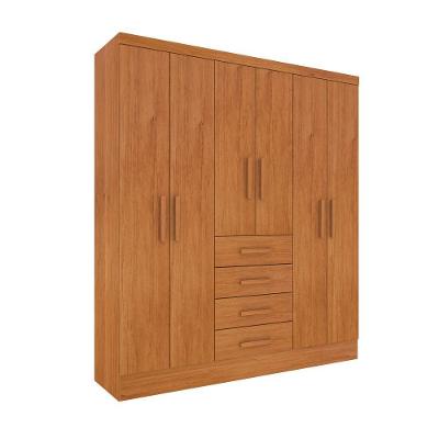 Guarda Roupa Casal 6 Portas 4 Gavetas Arizona S/ Espeho S/ Pés - Tcil Cinamomo