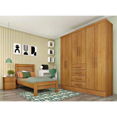 Guarda Roupa Casal Arizona 6 Portas 4 Gavetas Cinamomo MDP