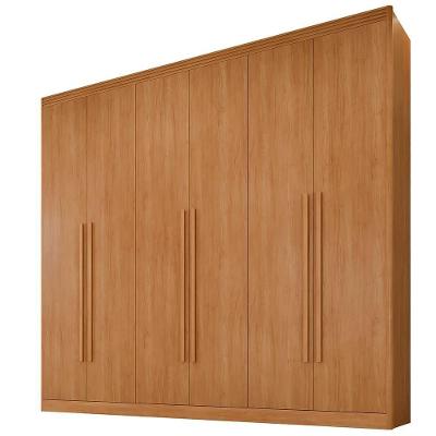 Guarda Roupa 6 Portas de Bater Cinamomo 6 Gavetas Cancun Melamínico BP Benetil Móveis