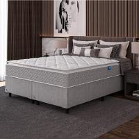 Cama Box Casal Colchão Molas Ensacadas Pillow 158x198x71cm Cinza/branco Umaflex - Suporta 120kg - 5