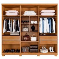 Guarda Roupa 6 Portas 4 Gavetas Lisboa Benetil Cinamomo/off White - 2