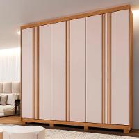 Guarda Roupa 6 Portas 4 Gavetas Lisboa Benetil Cinamomo/off White - 4