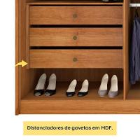 Guarda Roupa Casal 100% Mdf 6 Portas 6 Gavetas Realeza S/ Espelho S/ Pés - Tcil Cinamomo - 10