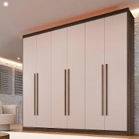 Guarda Roupa Cancun 6 Portas Benetil Imbuia/off White - 4