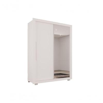 Guarda Roupa Panamá 2 Portas de Correr 2 Gavetas Branco MDP com Espelho
