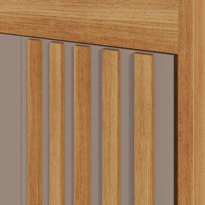 Guarda Roupa Casal Granada 6 Portas de Bater 6 Gavetas Cinamomo com Off White MDF