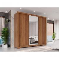 Guarda Roupa Casal Panamá Porta Espelho Central 3 Portas 4 Gavetas Salleto Cinamomo - 10